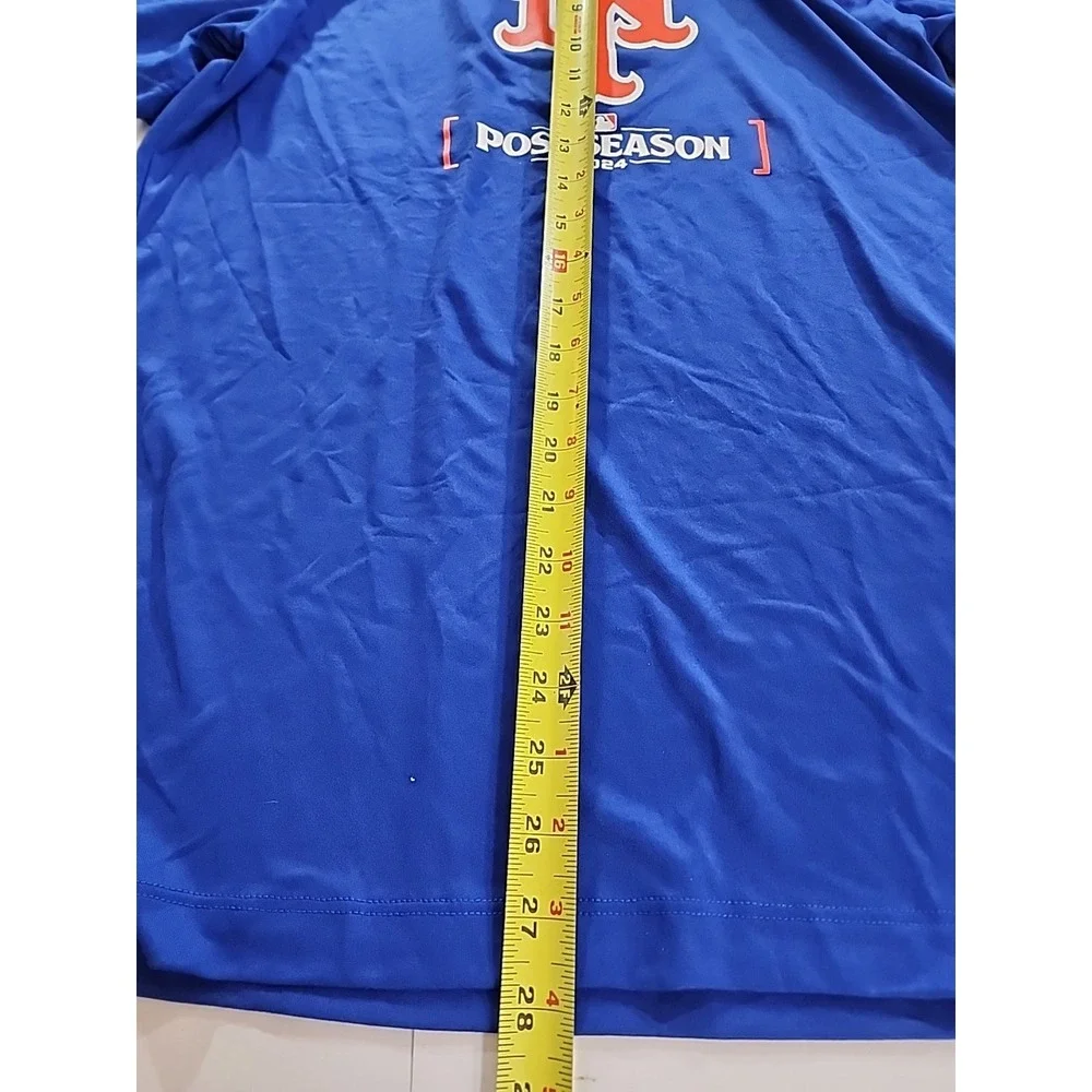Nike New York Mets Blue 2024 Postseason Participant Dugout‎ T Shirt Sz Small NWT